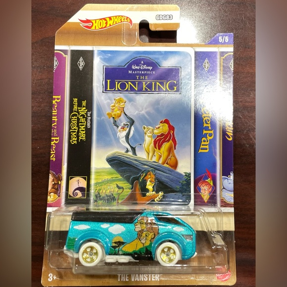 2022 Disney Hot Wheels The Lion King The Vanster VHS Box Cover MATTEL BRAND NEW - Picture 1 of 4